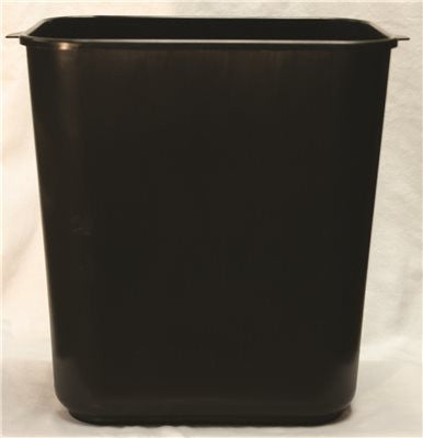 Appeal® Plastic Trash Can, Black, 13-5-8 Quarts