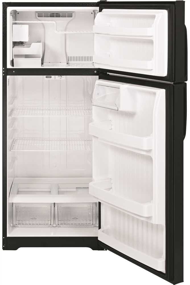 Ge® Energy Star® 18.1 Cu. Ft. Top Freezer Refrigerator, Black, Reversible Door Swing