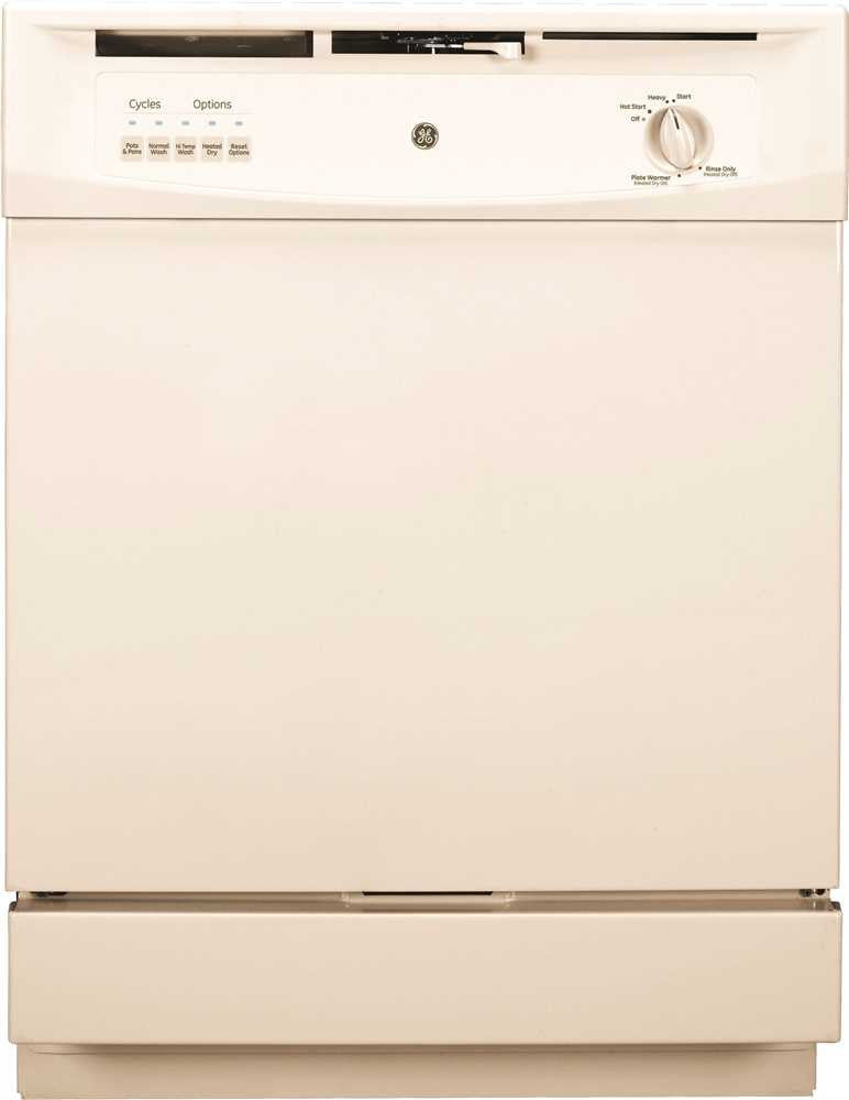 Ge® Standard Tub Built-in 24-inch Dishwasher, Bisque, 5 Cycles - 3 Options