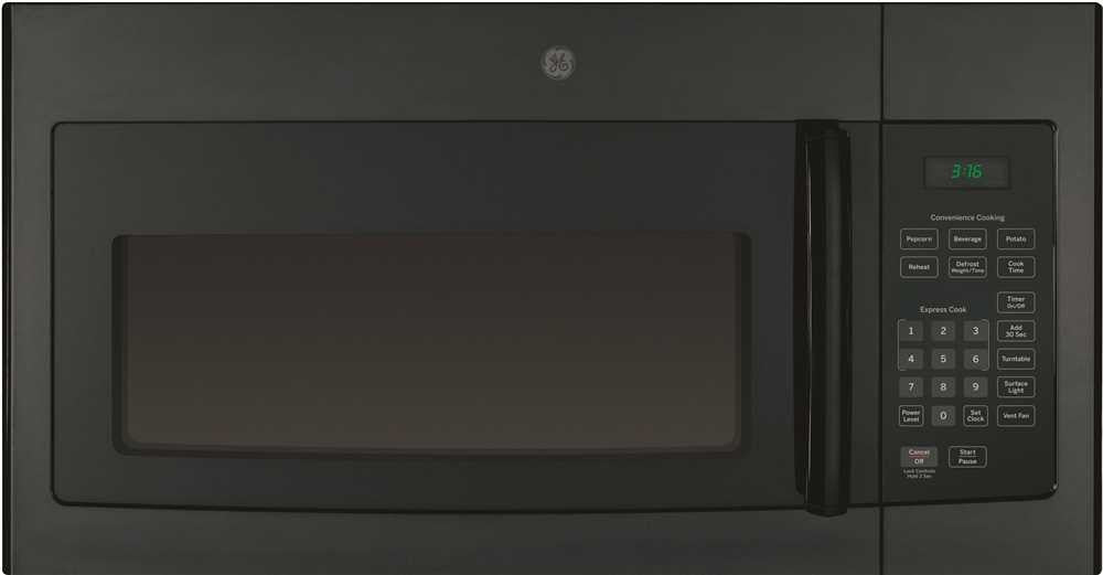 Ge® 1.6 Cu. Ft. Over-the-range Microwave Oven, Black, 1000 Watts