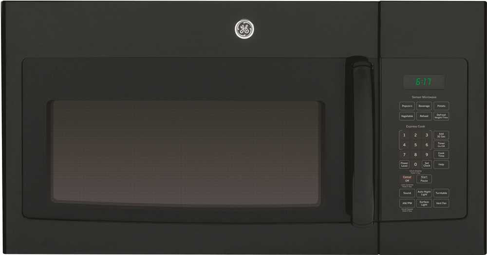Ge® 1.7 Cu. Ft. Over-the-range Microwave Oven, Black, 1000 Watts