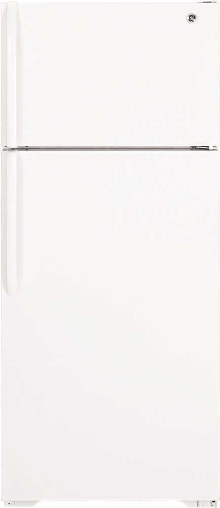 Ge® 18.1 Cu. Ft. Top-freezer Refrigerator, White, Reversible Door Swing