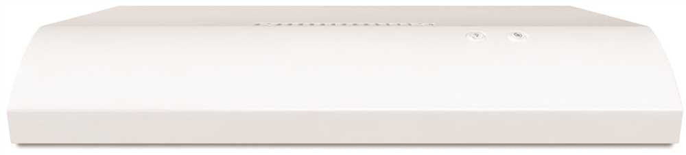 Whirlpool® 30-inch 2-speed Built-in Range Hood With Vent, White, 190 Cfm, 120 Volts