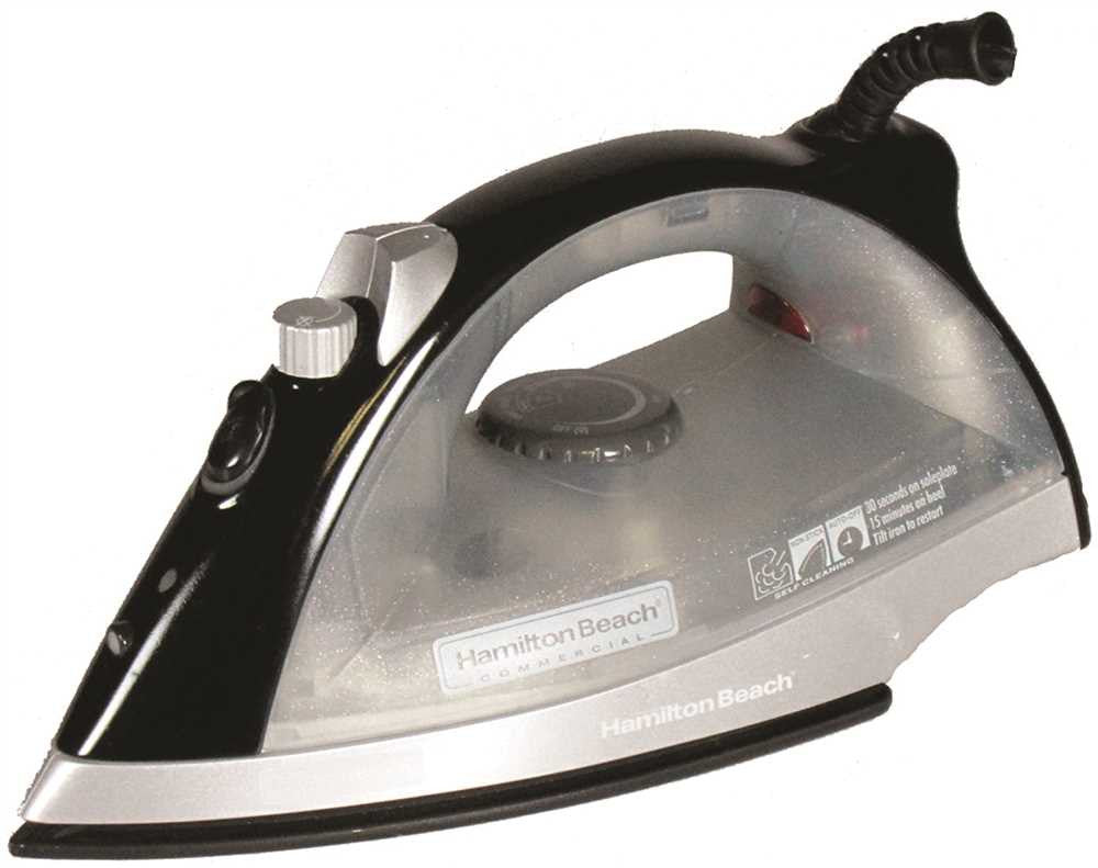 Hamilton Beach® Non-stick Hospitality Clothes Iron, Black, 15-minute Auto Shut-off, 120 Volts, 1,200 Watts