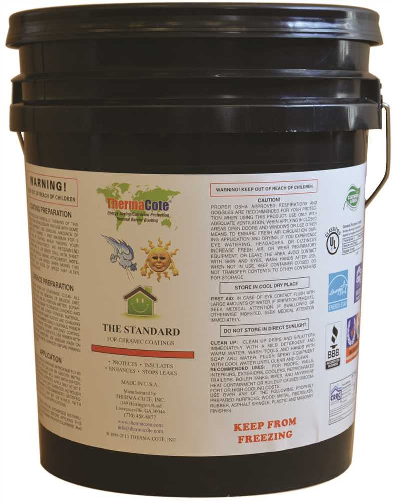 Thermacote® Ceramic Coating, Max White, 5 Gallons