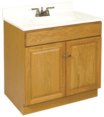Design House® Claremont Bathroom Vanity Cabinet, Ready To Assemble, 2 Door, Honey Oak, 24x31-1-2x21-1-2"