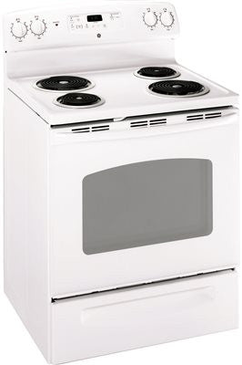 Ge® 30 In. Free-standing Electric Range With Big Hearth Oven Window, White