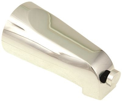 Mixet® Bathtub Spout With Front Diverter And Top Shower Adapter, Chrome, 5-1-8", Slip-on