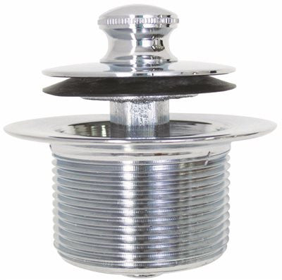 Ips® Lift-and-turn Bathtub Drain Stopper, 1-3-8", 16 Tpi, Chrome