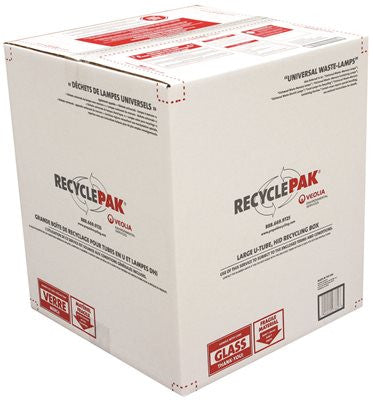 Recyclepak® Prepaid Large U-tube, Hid Lamp Recycling Kit, 22 X 22 X 24 In.