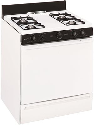 Hotpoint® 30-inch 4.8 Cu.ft. Free-standing Gas Range, White