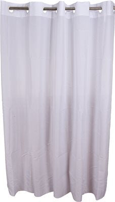 Hookless Shower Curtain With Plain Weave Fabric White