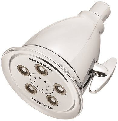 Speakman Anystream® 50 Spray Shower Head With Belled Casing And Flared Lip, Polished Chrome, 2.5 Gpm
