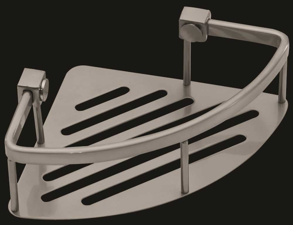 Wingits Contour™ Corner Basket, 8 In., Satin Stainless Steel
