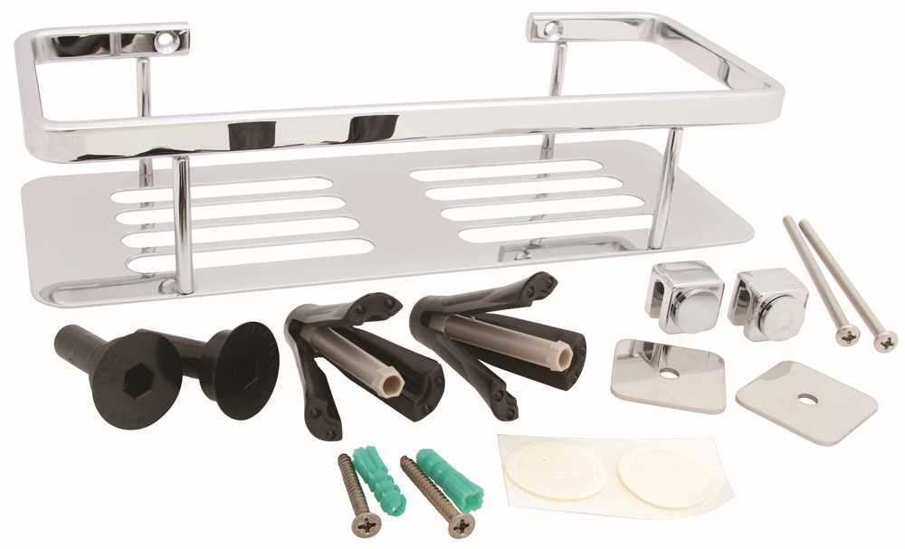 Wingits Contour™ Rectangular Basket, 10 In., Polished Stainless Steel