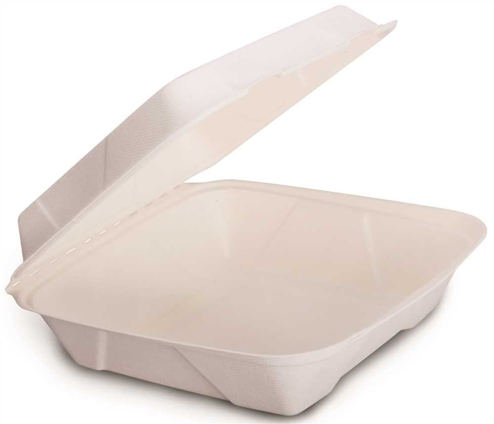 Renown® Select Food Container Hinged 9" X 9" Compostable 250 Per Case