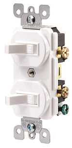 Leviton® 1-pole Commercial Grade Ac Combination Toggle Switch, Duplex Style, Light Almond, 120 - 277 Volts, 15 Amps