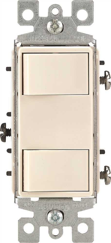 Leviton® Decora® 1-pole Dual Rocker Switch, Light Almond, 120 Volts, 15 Amps