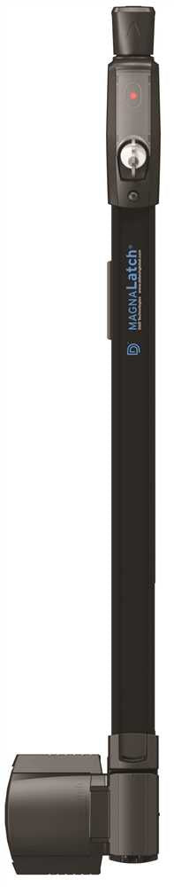 Magnalatch® Top Pull Pool Safety Gate Latch, Black, 20-3-4 In.