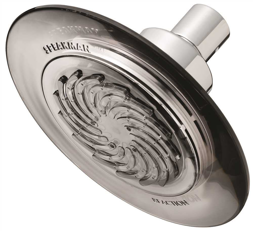 Speakman® Reaction™ Low-flow, Single-function Showerhead, Chrome And Smokey Gray, 2 Gpm