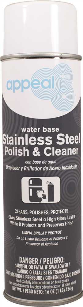Appeal® Water-based Stainless Steel Polish And Cleaner, Milky White, Lemon Scent, 20 Oz.