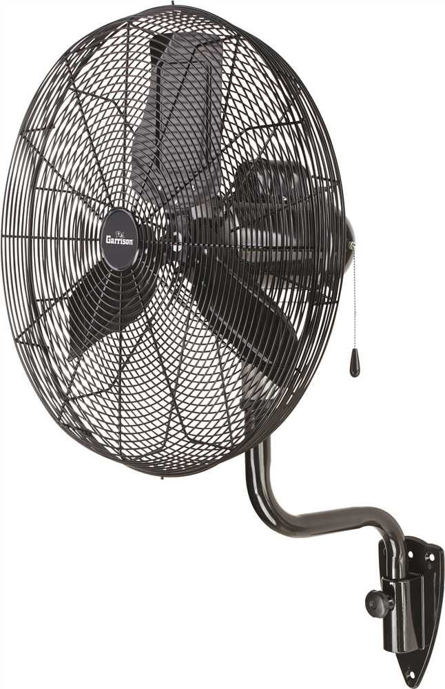 Garrison™ 3-speed Industrial Oscillating Wall Mount Fan, 24 In., 7,700 Cfm