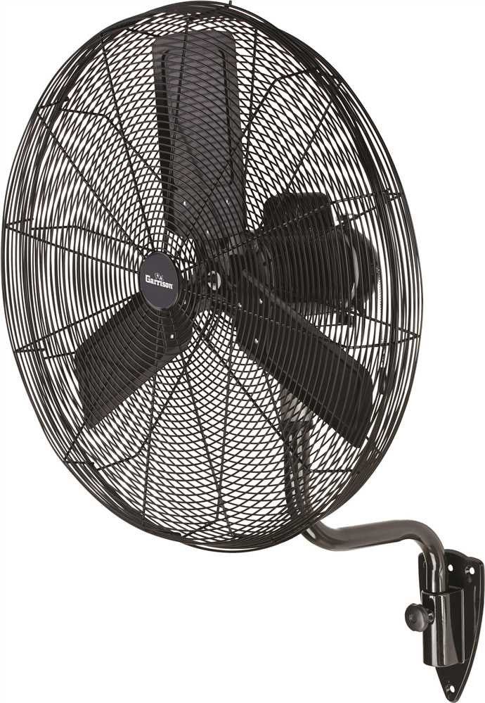 Garrison™ 3-speed Industrial Oscillating Wall Mount Fan, 30 In., 9,500 Cfm