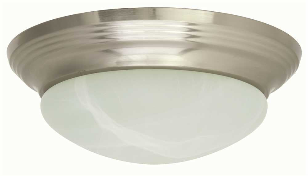 Monument® Led Flush Mount Ceiling Fixture, Brushed Nickel, 14-1-8 X 5-1-8 In., 15-watt Led Integrated Panel Array Included