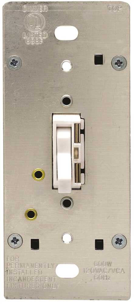Leviton® Toggletouch™ 1-pole And 3-way Preset Incandescent Toggle Dimmer, White, 120 Volts, 600 Watts