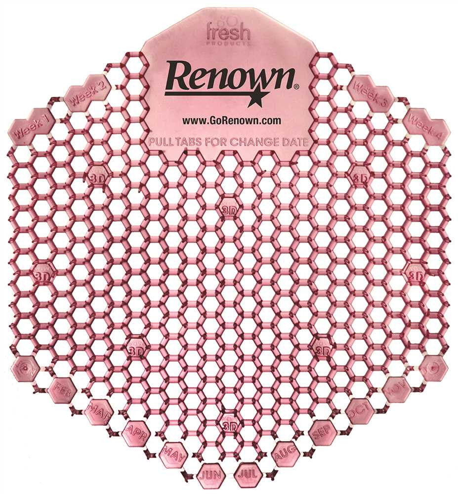 Renown® Wave 3d Urinal Screen, Spiced Apple, 10 Per Pack