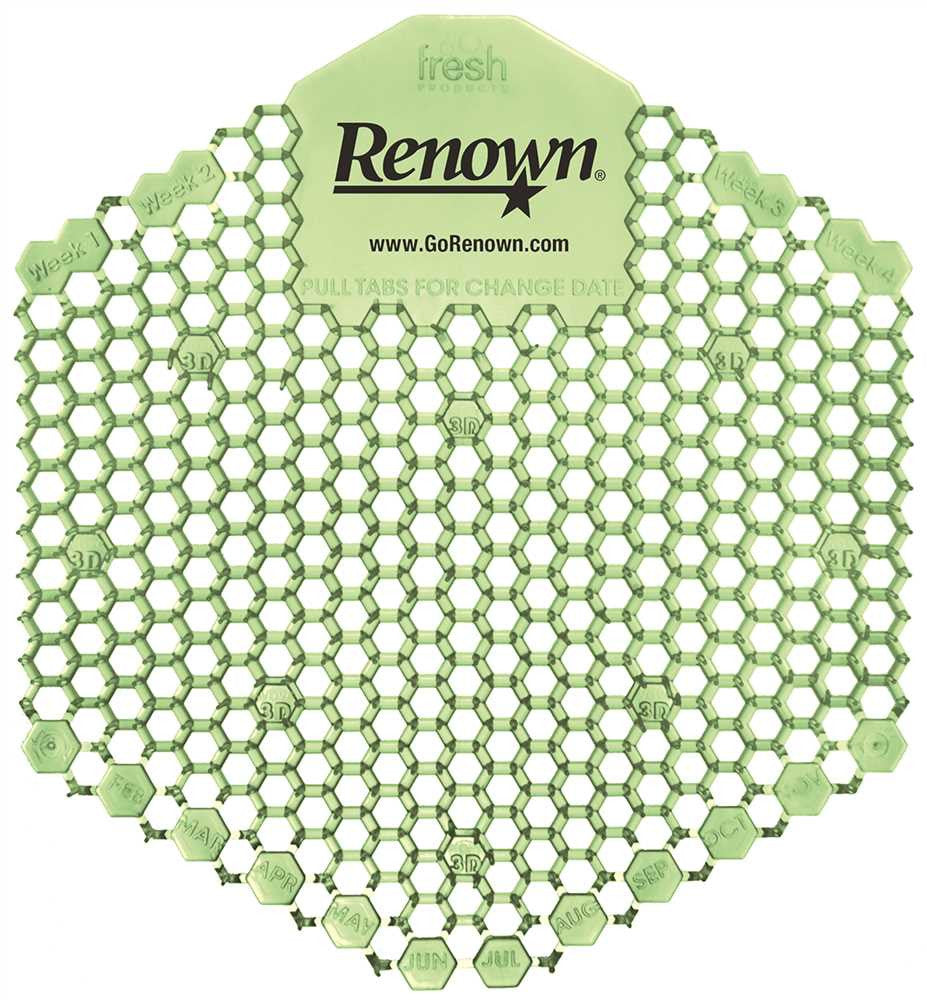 Renown® Wave 3d Urinal Screen, Herbal Mint, 10 Per Pack