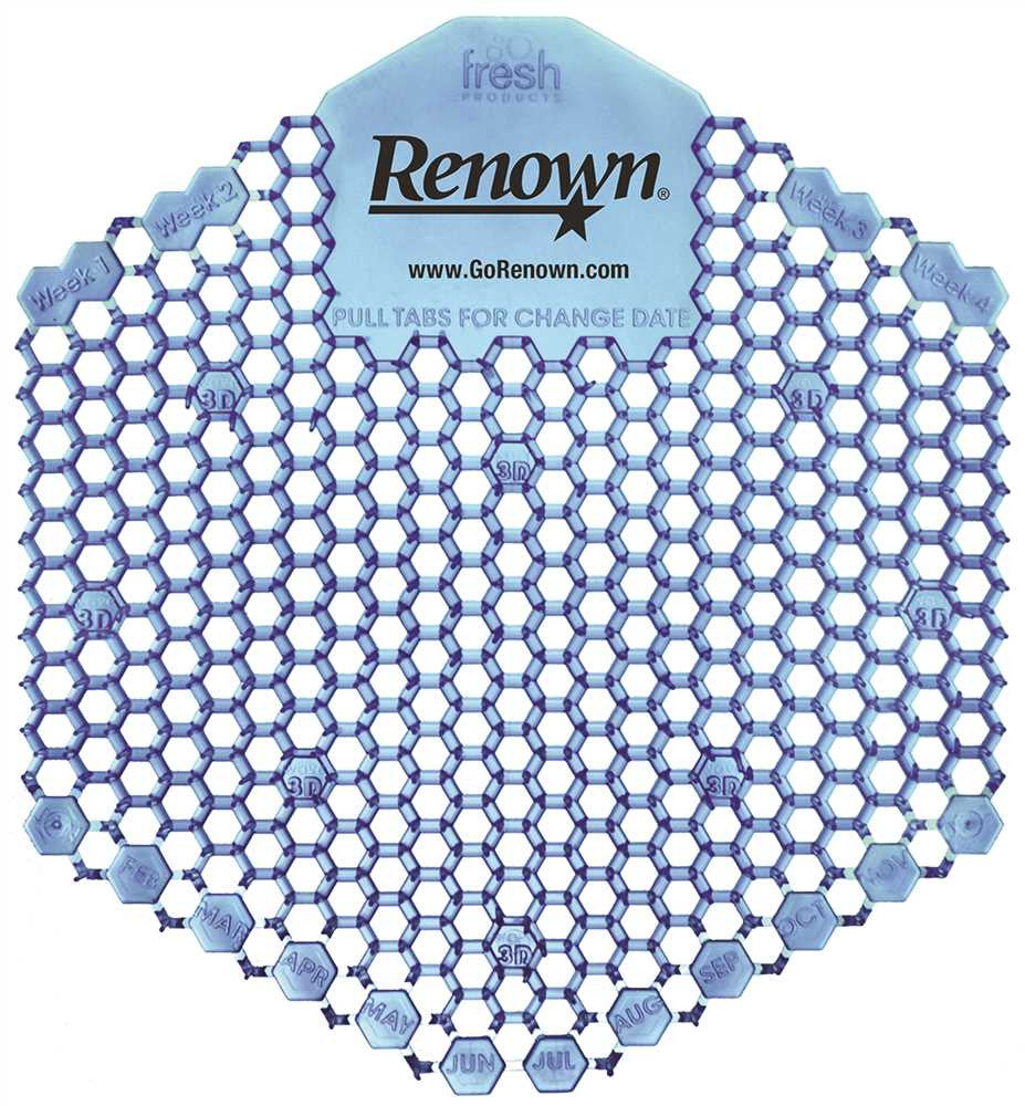 Renown® Wave 3d Urinal Screen, Cotton Blossom, 10 Per Pack