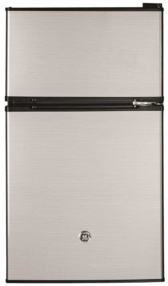 Ge® 3.1 Cu. Ft. Top-freezer Compact Refrigerator, Cleansteel™, Reversible Door