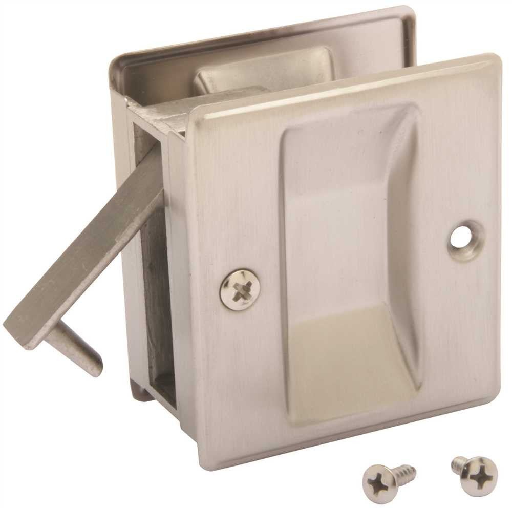 Fast Mount® Pocket Door Passage Pull, 1-3-8 In. -1-3-4 In., Satin Nickel