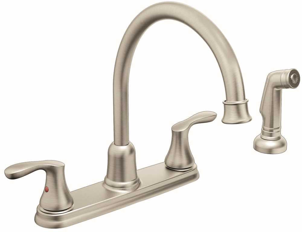 Cornerstone® High Arc Kitchen Faucet With Two Handles And Side Spray, Chrome