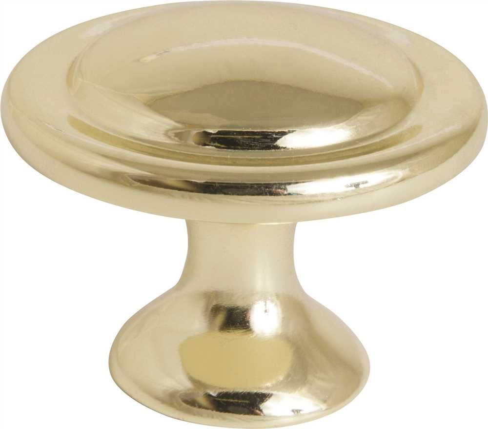 Anvil Mark® Bi-fold Door Knob, 1-3-4 In., Polished Brass, 5 Per Pack