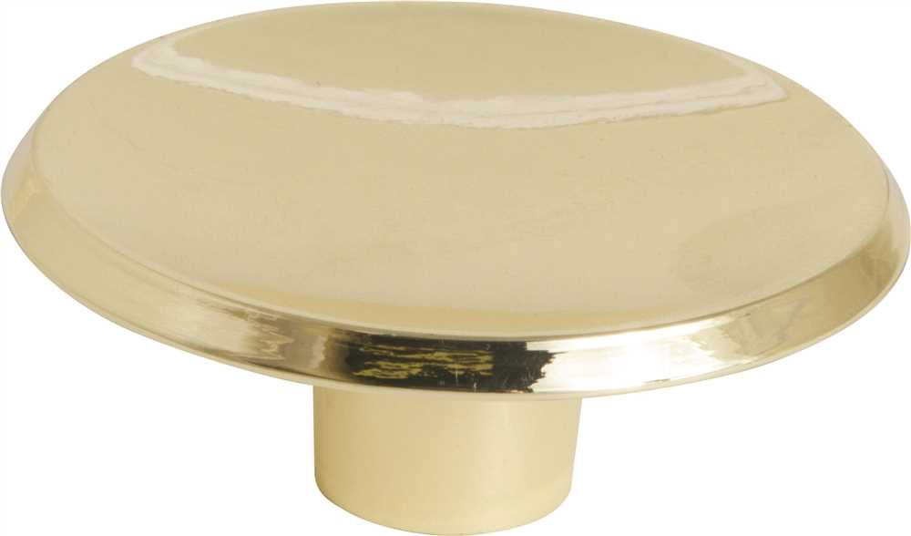 Anvil Mark® Bi-fold Door Knob, 1-7-8 In., Polished Brass, 5 Per Pack
