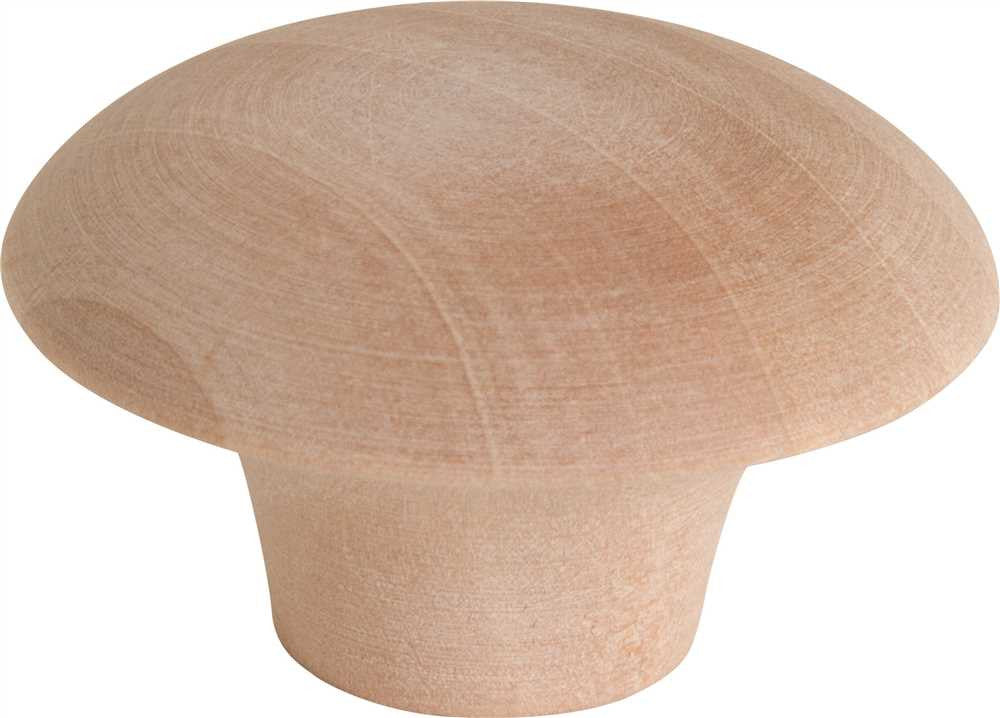 Anvil Mark® Bi-fold Door Knob, 1-3-4 In., Wood, 5 Per Pack