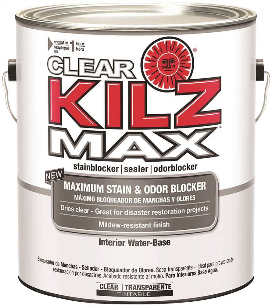 Kilz® Max Clear Water-based Primer, Interior-exterior, 1 Gallon