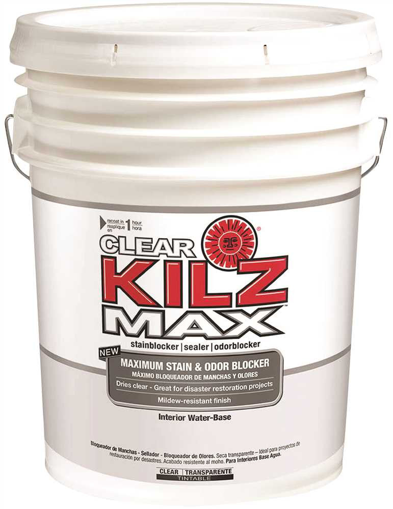 Kilz® Max Clear Water-based Primer, Interior-exterior, 5 Gallon