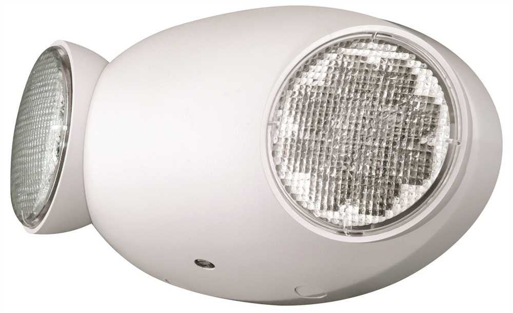 Compass® Led Emergency Light, Remote Capacity, Thermoplastic, Dual-head, 1 Watt, 3 Volt Dc, White