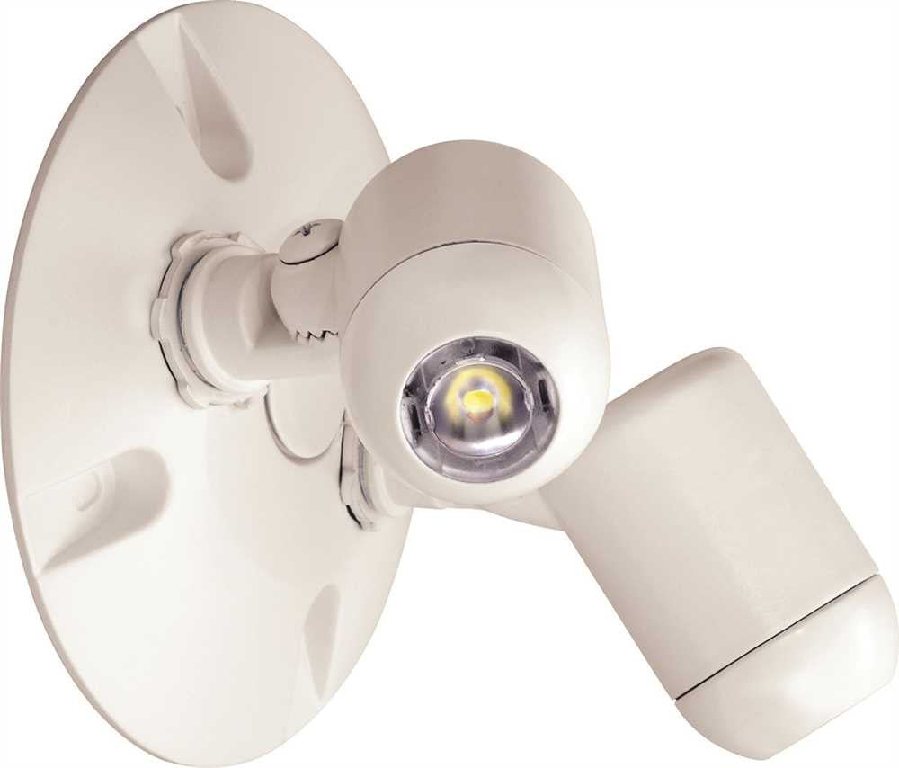 Dual-lite® Led Outdoor Emergency Remote Lighting, Double Head, White