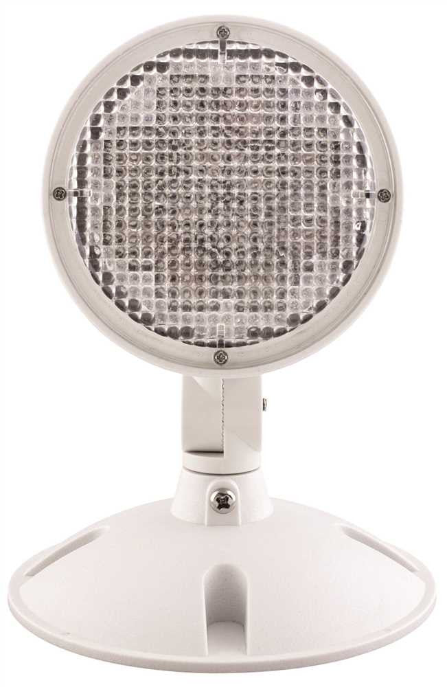 Compass® Led Outdoor Emergency Remote Lamp Head With Mounting Plate, Single Head, 1 Watt, 3 Vdc, White