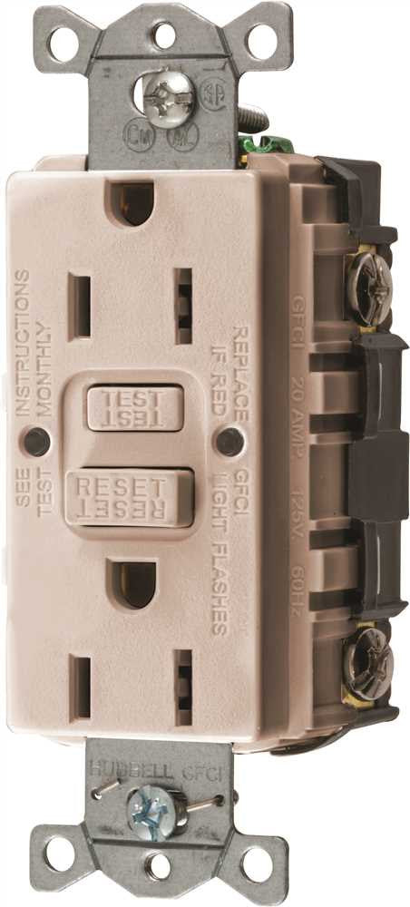 Hubbell® Autoguard® Commercial Standard Gfci Receptacle, Light Almond, Nema 5-15r, 125 Volts, 15 Amps