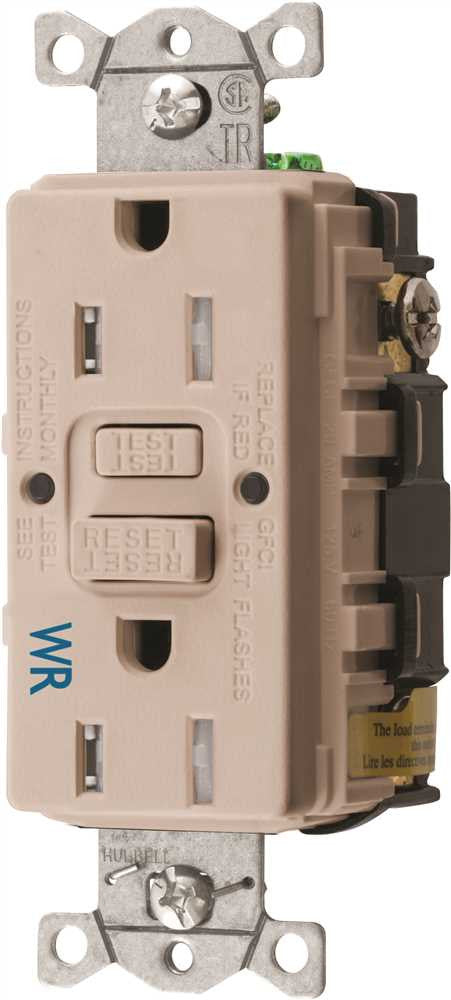 Hubbell® Autoguard® Tamper-resistant And Weather Resistant Gfci Receptacle, Light Almond, Nema 5-15r, 125 Volts, 15 Amps