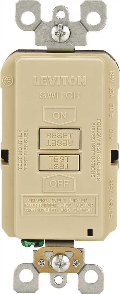 Leviton® Smartlockpro® 2-pole Blank Face Duplex Gfci Receptacle With Led, Ivory, Nema 5-20r, 125 Volts, 20 Amps