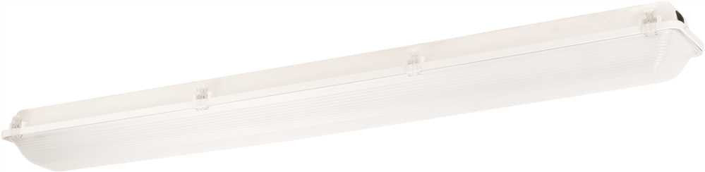 Columbia Lighting® Led Enclosed And Gasketed Fixture, 4 Ft., 3500k, Medium Lumen, Ribbed Frosted Acrylic, Fixed Output