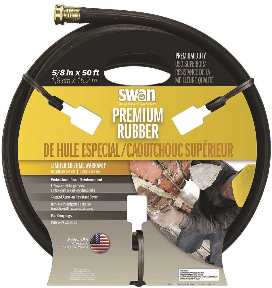 Swan® Premium Rubber Hose, 5-8 In. X 50 Ft.