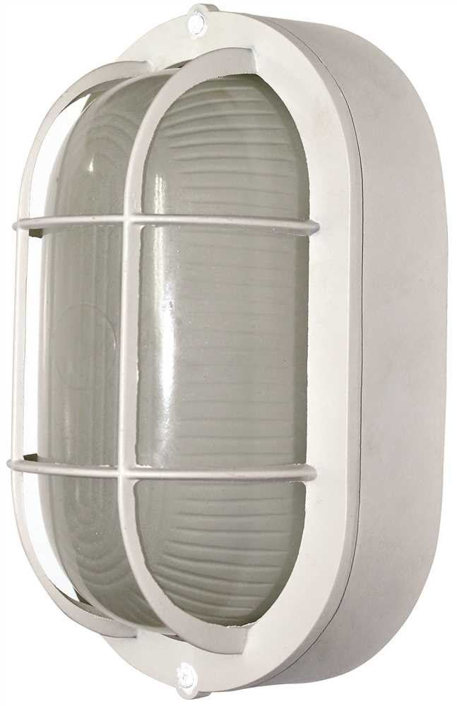 Royal Cove™ Outdoor Oval Wall Lantern, White, 8-1-4 X 4-3-4 In., Uses (1) 60-watt Medium Base Lamp*