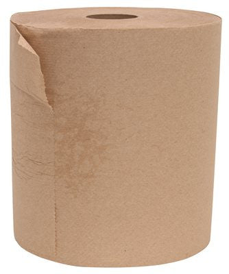 Appeal® 100% Recycled Hard Roll Towel Natural 8" X 800', 6 Rolls Per Case